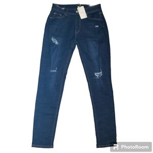 Pantalon Distressed 10" Rise Skinny Jeans New with Tags Size Large 30x30